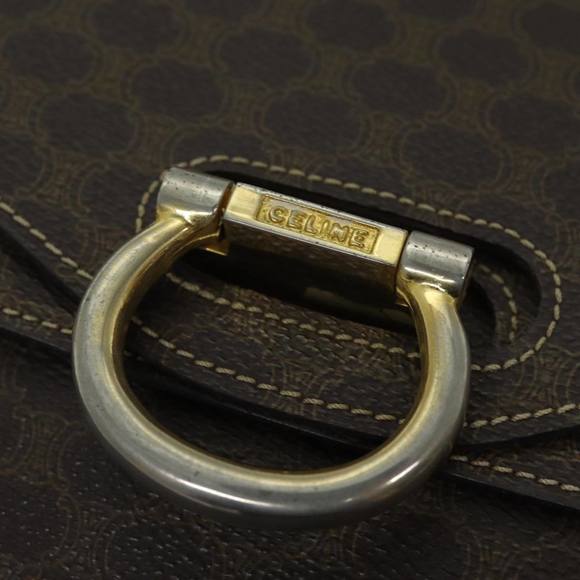 CELINE Macadam Canvas Hand Bag PVC Brown Auth 73012 - Picture 10 of 16